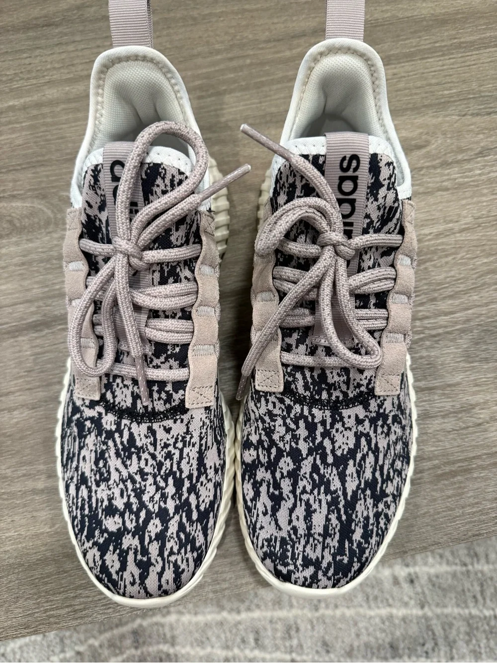adidas Men’s Kaptir 3.0 beige and black camo style Sneakers